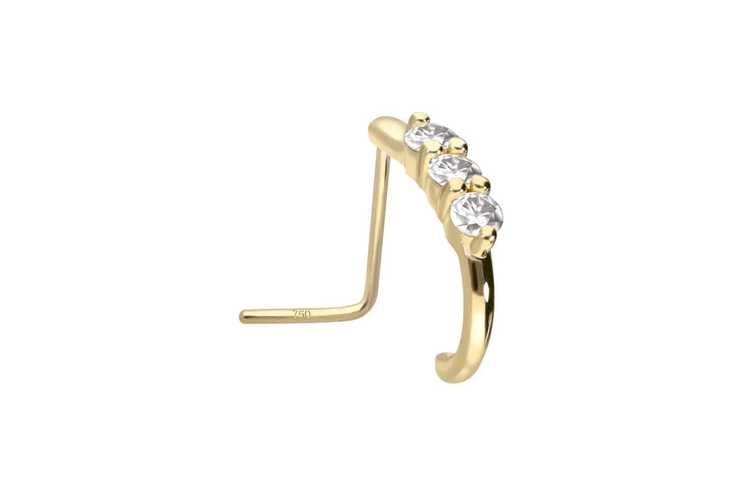 PIERCINGLINE Nasenpiercing 14/18 Karat Gold Nasenstecker günstig online kaufen