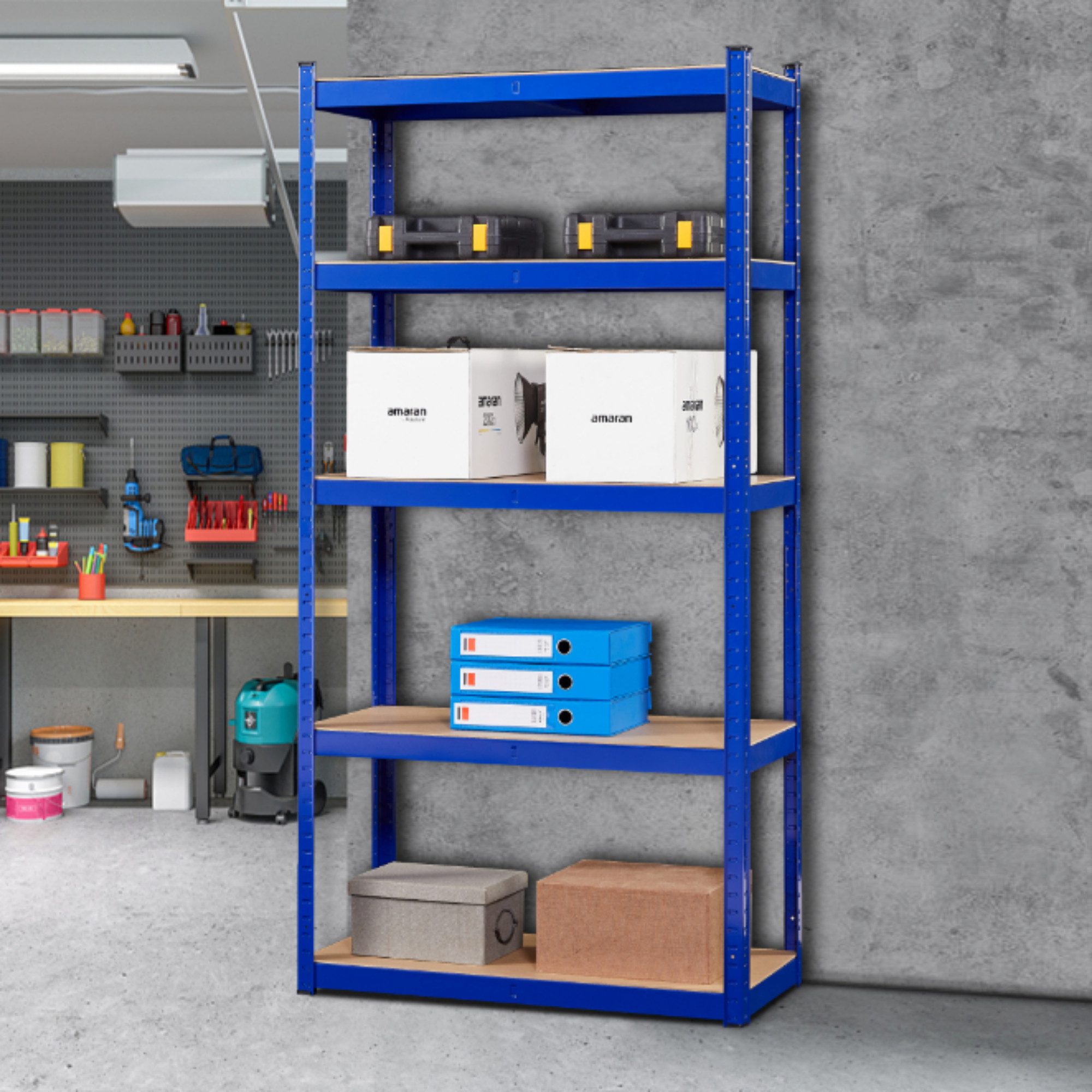 Arebos Schwerlastregal 180x90x40 cm, 5 Böden, 875 kg Traglast, Steckregal, günstig online kaufen