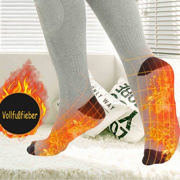 KINSI Thermosocken Socken,Strumpf,Wiederaufladbare beheizte Baumwollsocken,Warm Dreistufige Temperaturregelung,Winter-Outdoor-Skisocken