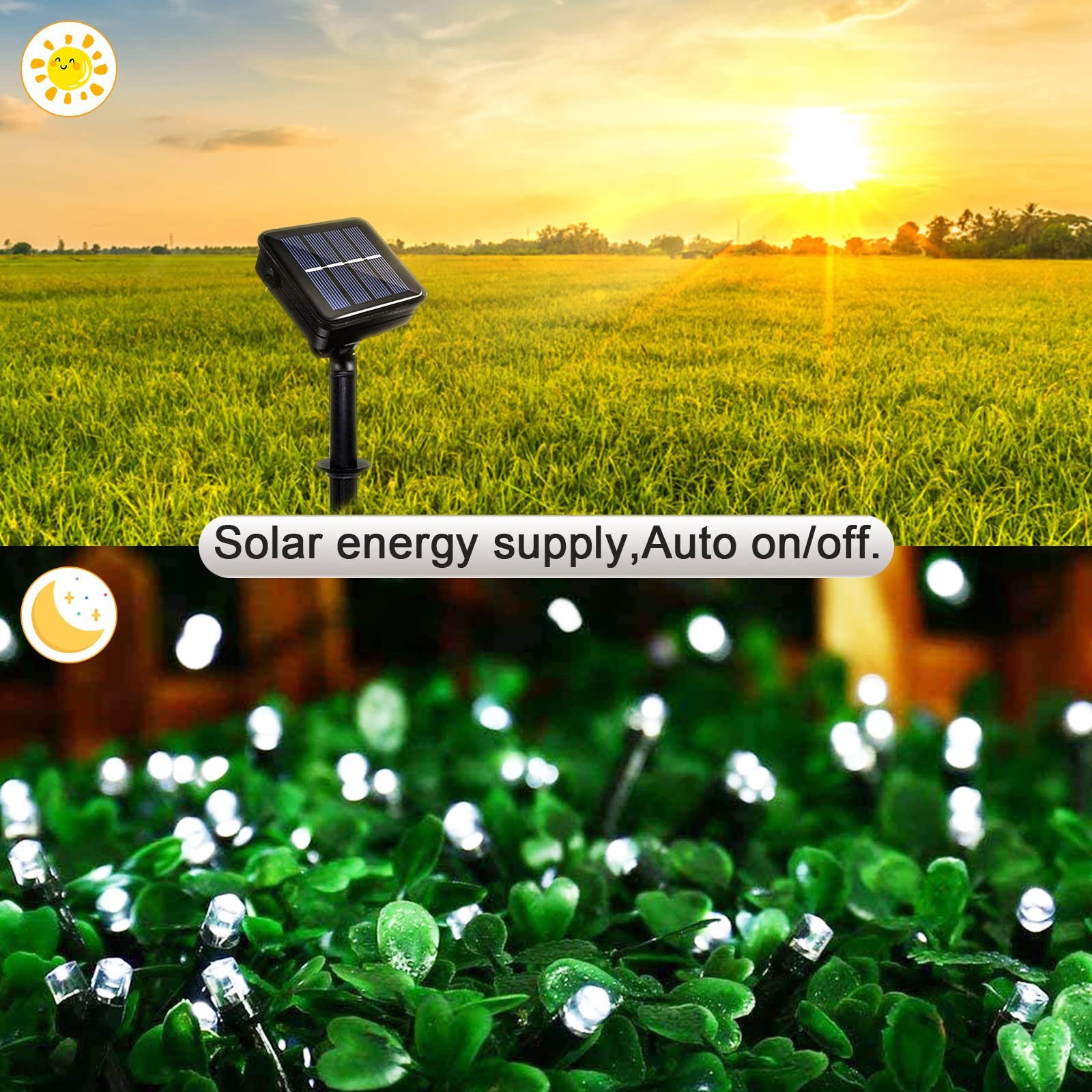 POPOLIC LED Solarleuchte Solar-Lichterkette für den Garten, wasserdicht, so günstig online kaufen