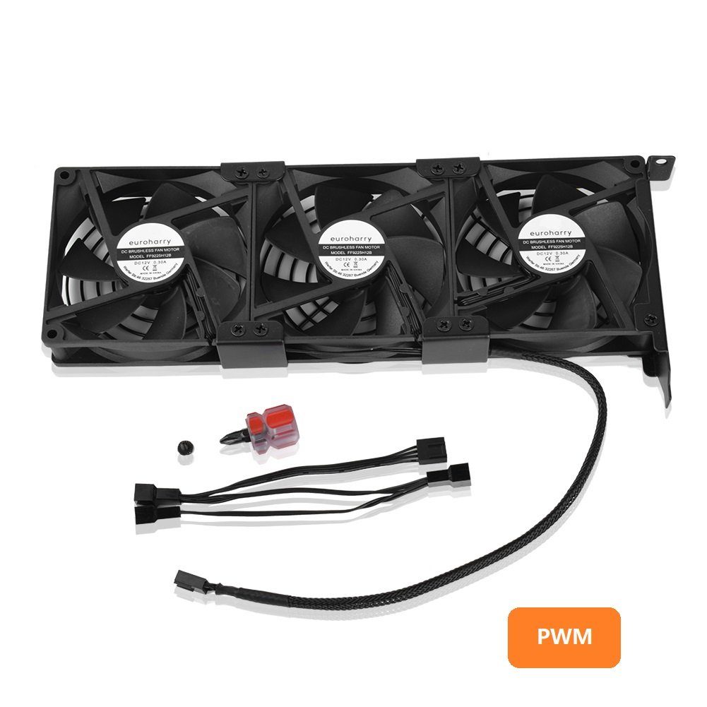 euroharry Mini USB-Ventilator Grafikkarten-Lüfter3 x 92 günstig online kaufen