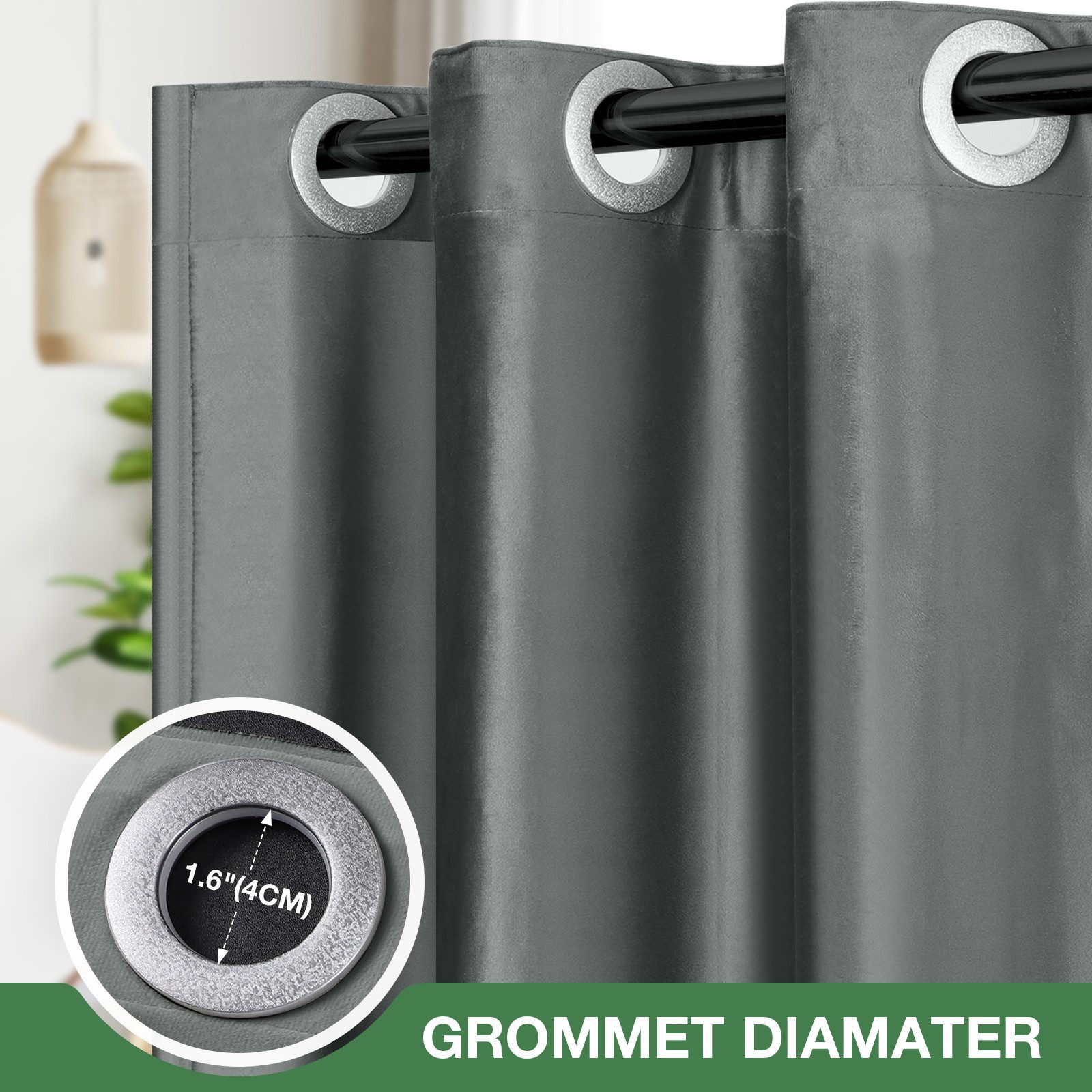 LMaxhome Vorhang Blickdicht Samt Gardinen mit günstig online kaufen