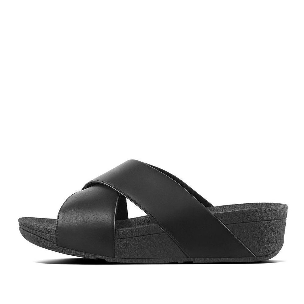 Fitflop Lulu Cross Slide Sandals Leather Sandale – Bild 2 von 4