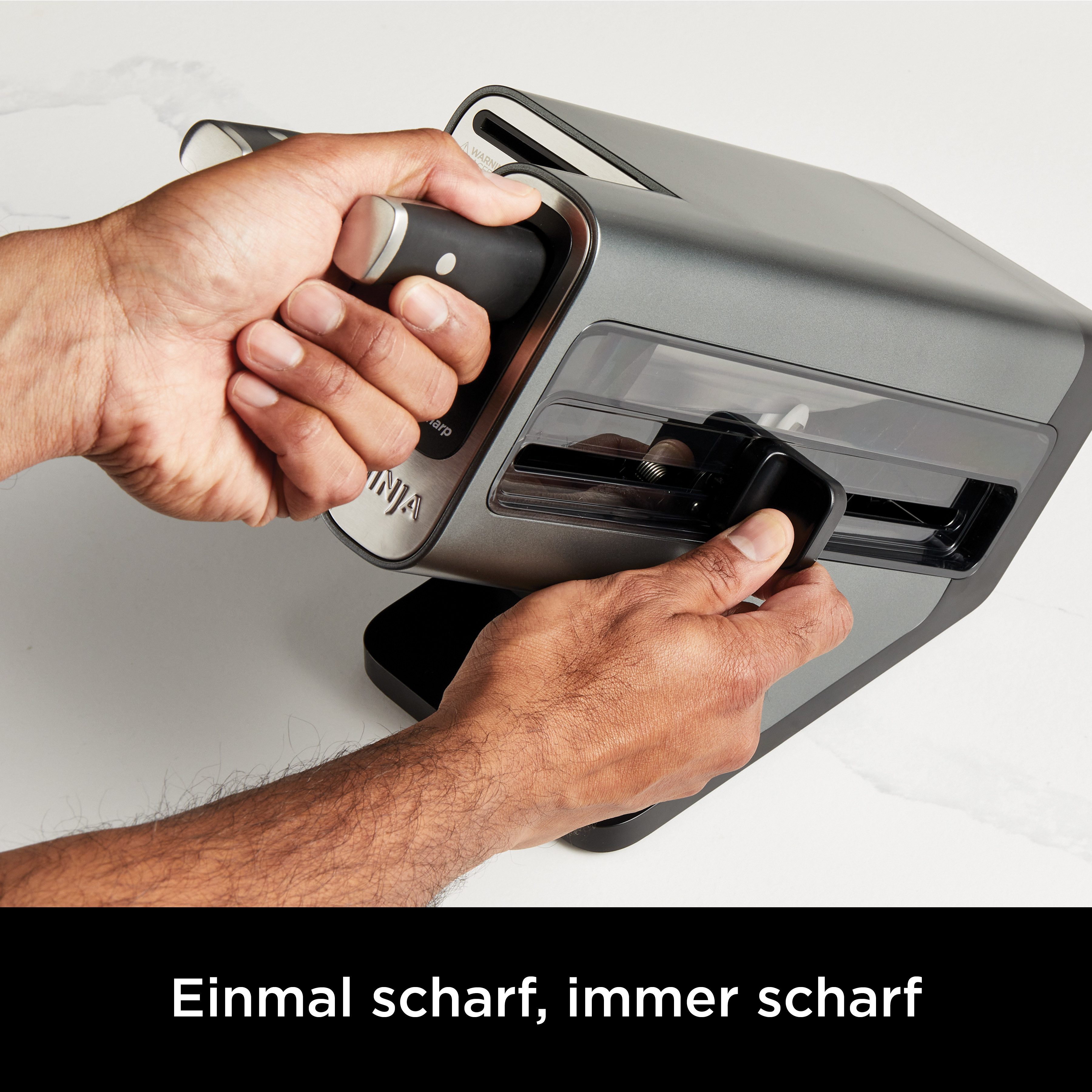 NINJA Messerblock Ninja StaySharp Messerblock mit integriertem Schleifer K32006EU (7tlg), rostfreier deutscher Edelstahl, Präzisionsklingen, integr. Schleifer