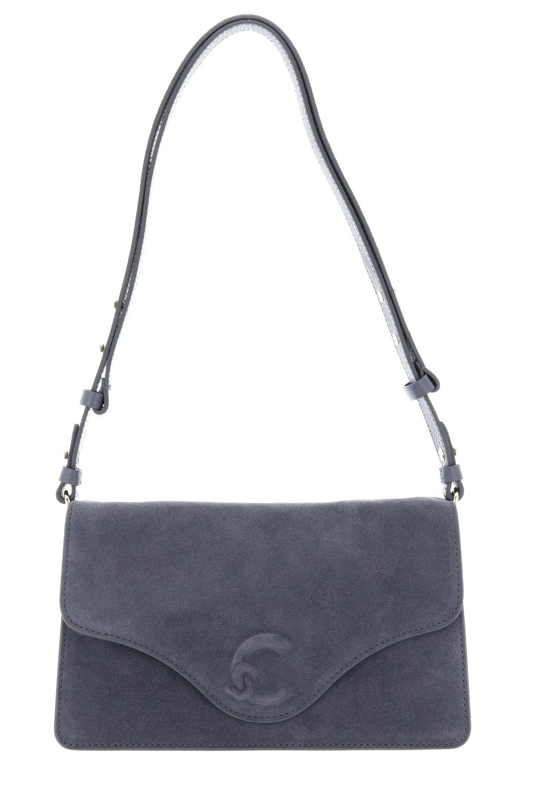 COCCINELLE Schultertasche Shoulder Bag Suede Le. / Grained Le., aus echtem Rindsleder