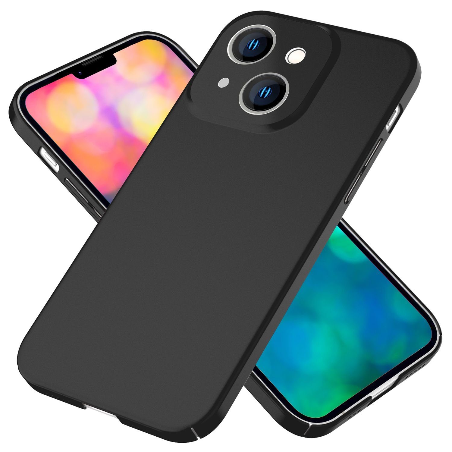 Nalia Smartphone-Hülle Apple iPhone 14 15,5 cm (6,1 Zoll), Ultra Dünne 0,5mm Hülle / Mattes Hardcase / Silk Touch / Extra Leicht