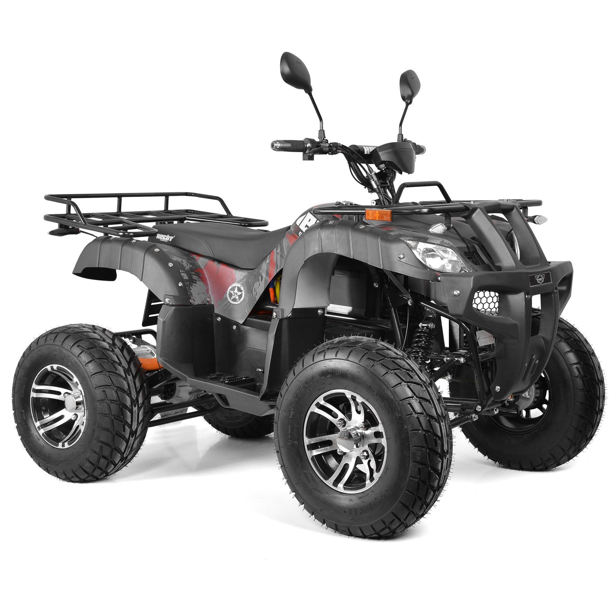 Hecht E-Quad 59399 2200 W 72 V 52 Ah mit Straßenzulassung, 2200 W, 45 km/h, COC-Zulassung L6e-A, Anhängerkupplung, Alarmanlage von Hecht