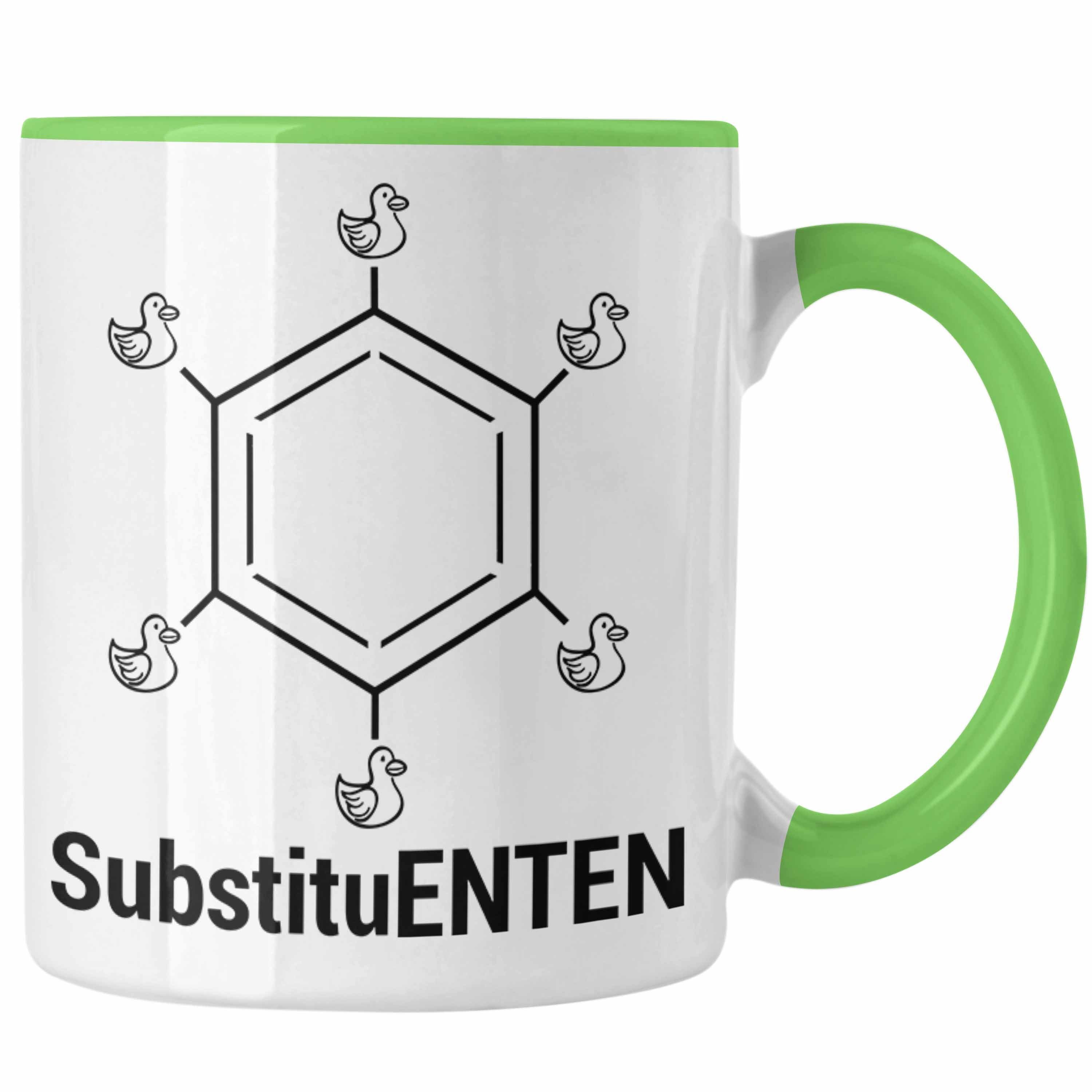 Trendation Tasse Chemie Tasse SubstituENTEN Chemiker Witz Organische Chemie Ente Kaffee Grün