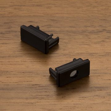 SO-TECH® LED-Stripe-Profil Endkappenset für Led Aufbau - Profil-11 schwarz