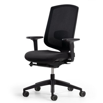 boho office® Drehstuhl, in Schwarz, Made in Germany, Sitzfläche und Armlehnen verstellbar