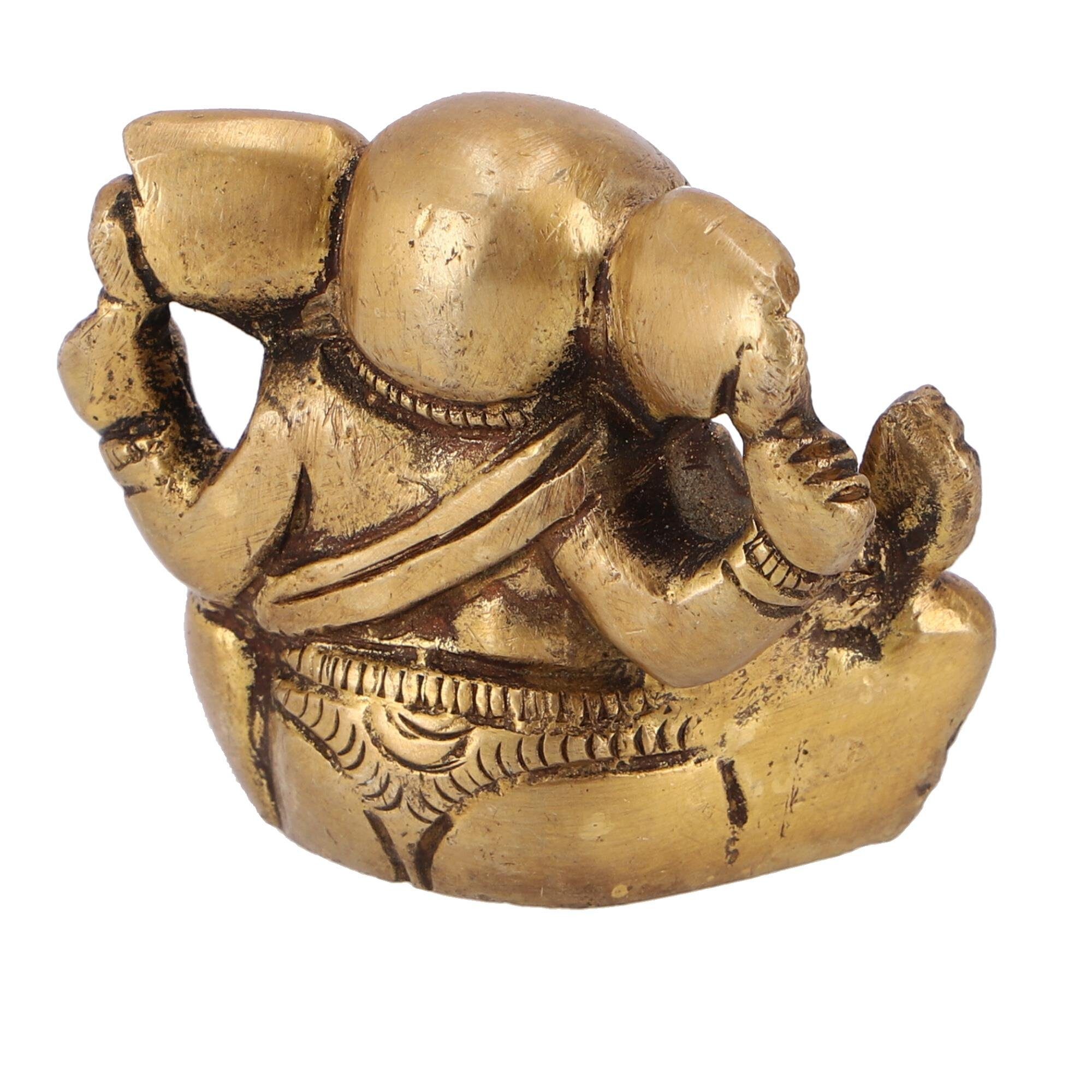 Statue, 5,5.. Dekofigur Messingfigur Ganesha Guru-Shop Ganesha Baby