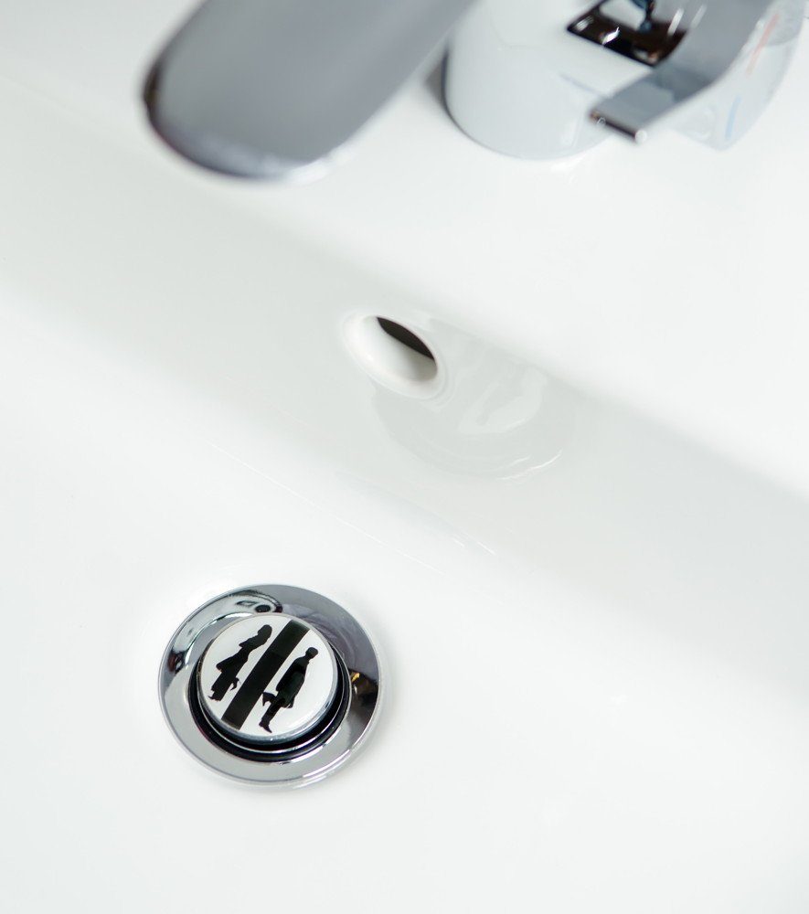 Sanilo Waschbeckenstöpsel Unisex, Ø 4.0 cm, hochwertig, universell, mit Motiv, 100% wasserdicht