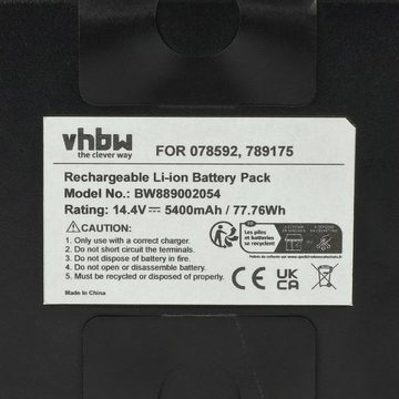 vhbw Ersatz für Bose 789175, 7891750010, 078592 für Akku Li-Ion 5400 mAh (14,4 V)