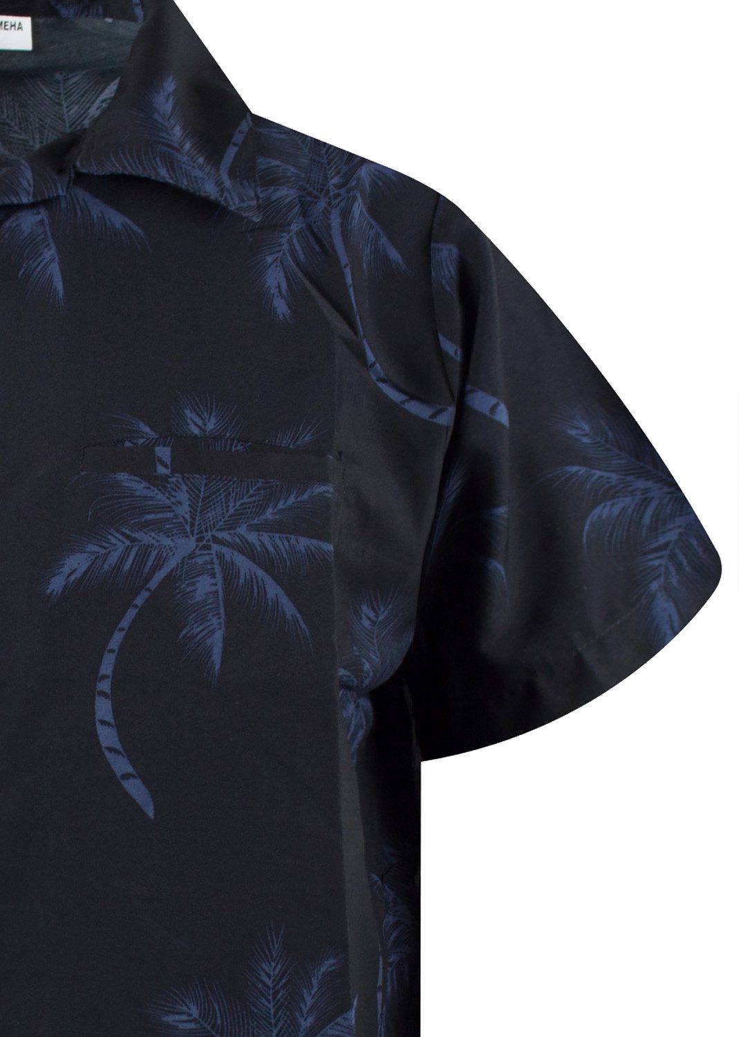 King Kameha Hawaiihemd "Palmshadow" Funky Hawaii-Hemd Herren Kurzarm Front-Tasche Sommerhemd – Bild 4 von 5