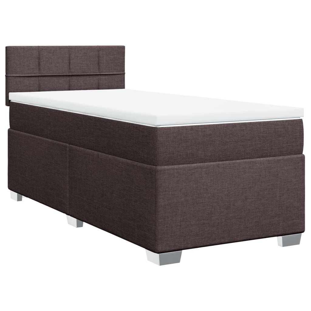 vidaXL Bett Boxspringbett mit Matratze Dunkelbraun günstig online kaufen