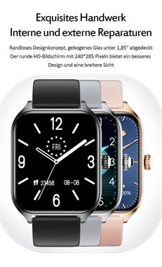 Bothergu Smartwatch (1,85 Zoll), Fitness Tracker Uhr für Damen Smartwatch