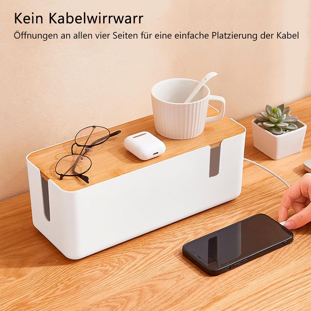 TUWENA Kabelkanal Kabelmanagementbox,Kabelorganizer zum Verstecken von Kabeln&Steckdosen