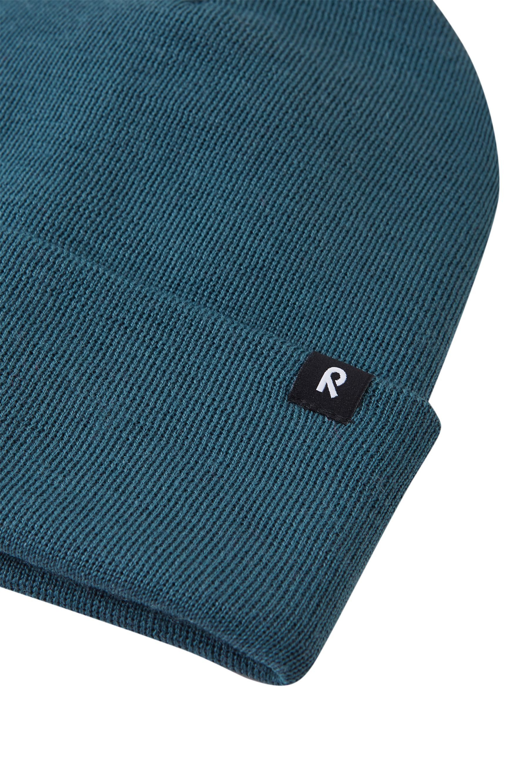 reima Beanie OMASI Bommelmütze Weiche, warme Beanie aus einer Wollmischung, doppelt gestrickt