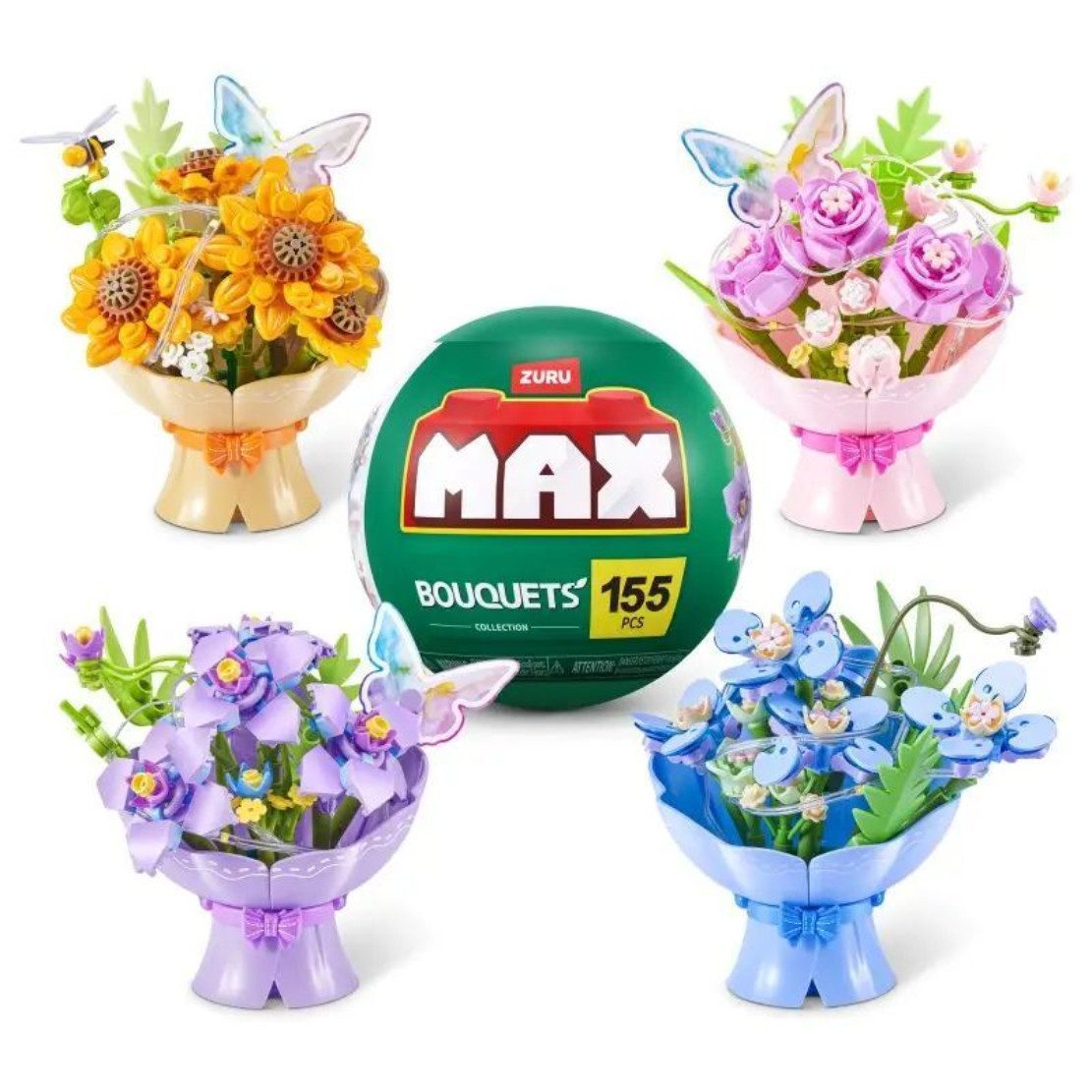 ZURU Spiel ZURU MAX Bouquet LED 171 Teile – 1 von 4 Designs, zufällig