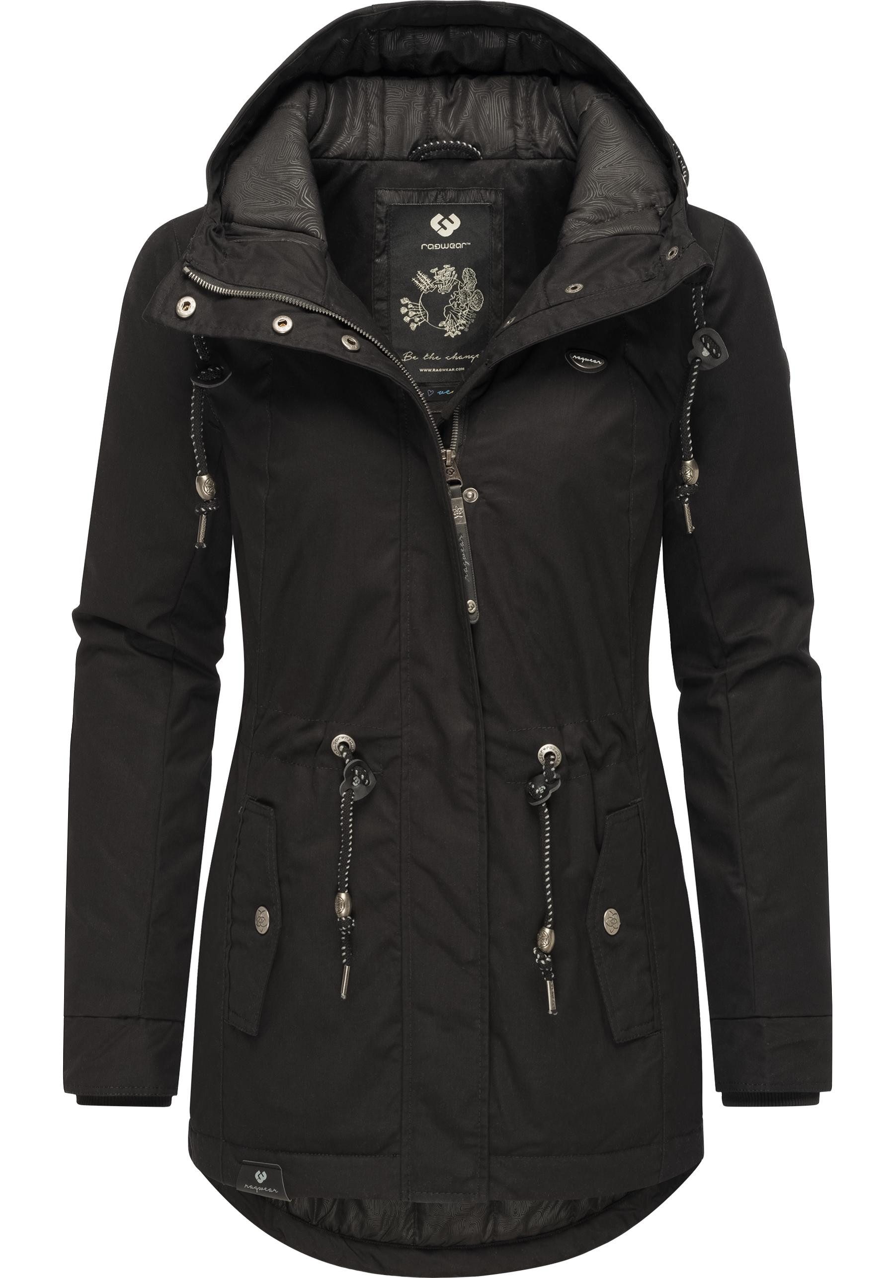 Ragwear Winterjacke Monadis Black Label stylischer Winterparka für die kalte Jahreszeit shadow