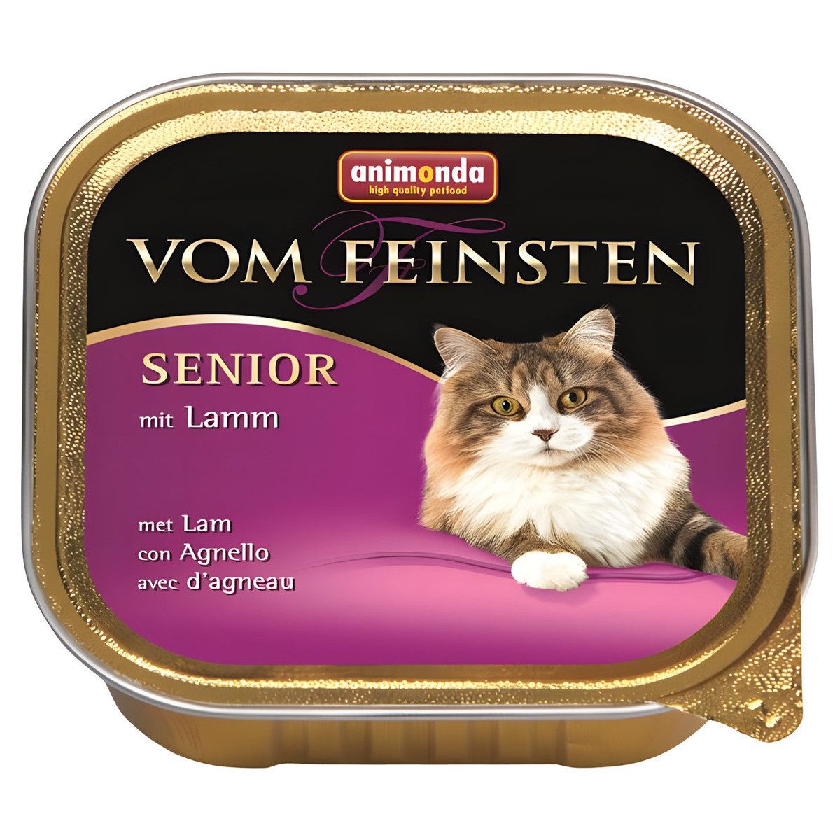 Animonda vom Feinsten Senior mit Lamm 100 g - 32 Stück, Nassfutter für: Katze
