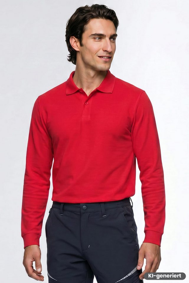 Ismont Langarm-Poloshirt Herren Langarm Polo-Shirt – ISMONT 01 M066-11