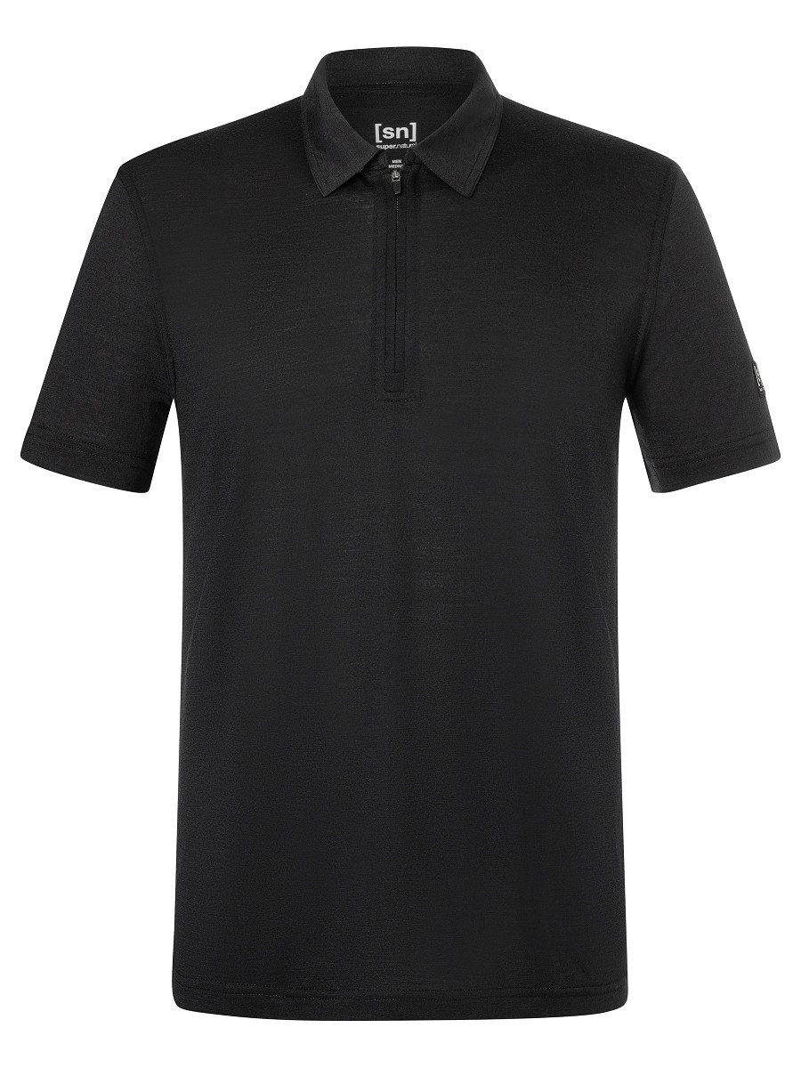 SUPER.NATURAL Poloshirt für Herren, Merino ZIP günstig online kaufen