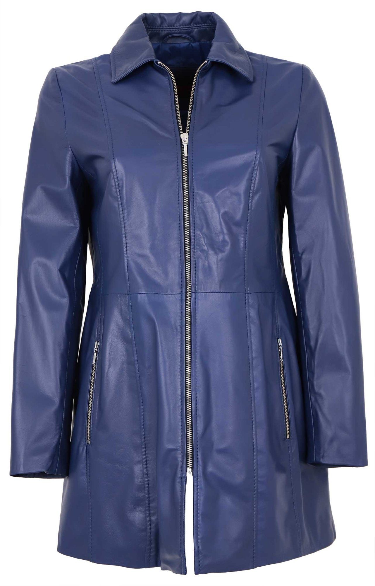 Damen Lederjacke in blau online kaufen | OTTO