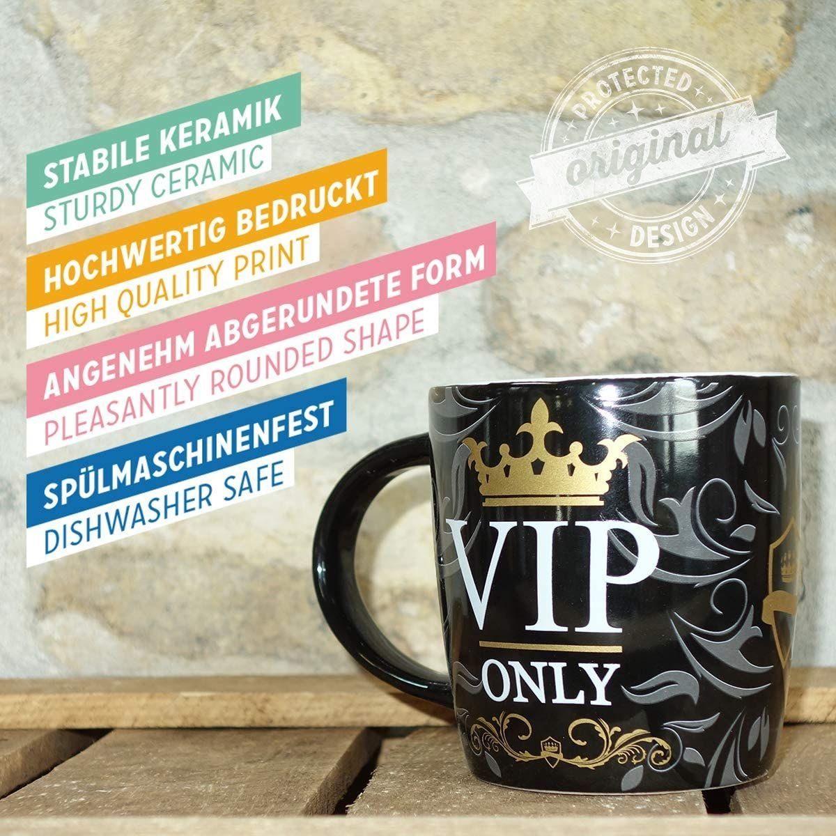 VIP - Kaffeetasse Nostalgic-Art - Tasse Achtung Only