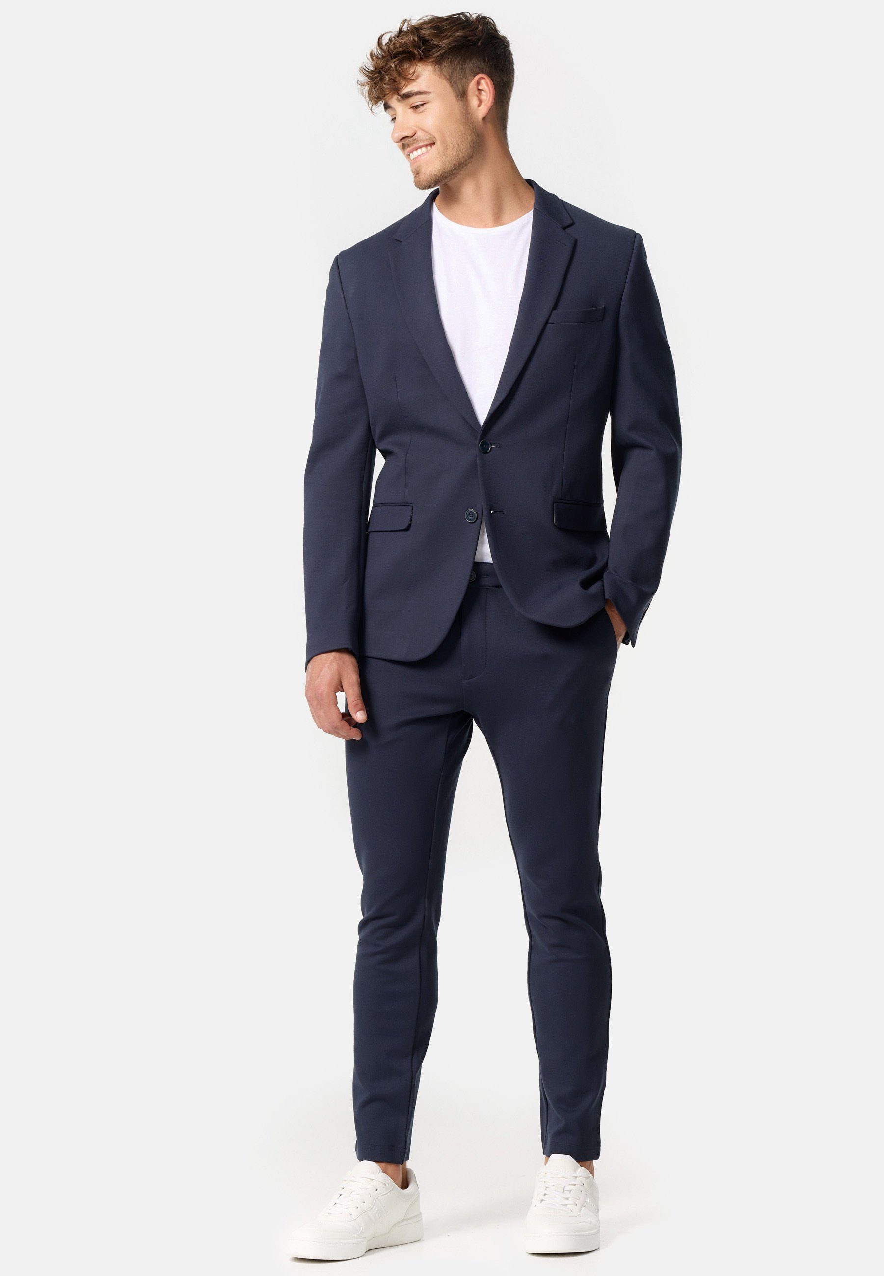 Jeff Anzugsakko Herren JFEzra Sakko Herrensakko Jacket mit schmal geschnittenem Revers