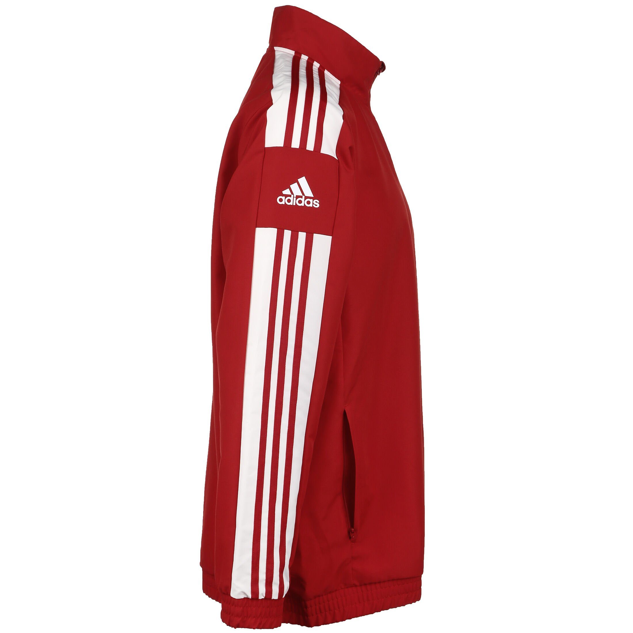 Herren Performance 21 Präsentationsjacke / adidas rot Squadra Trainingsjacke weiß