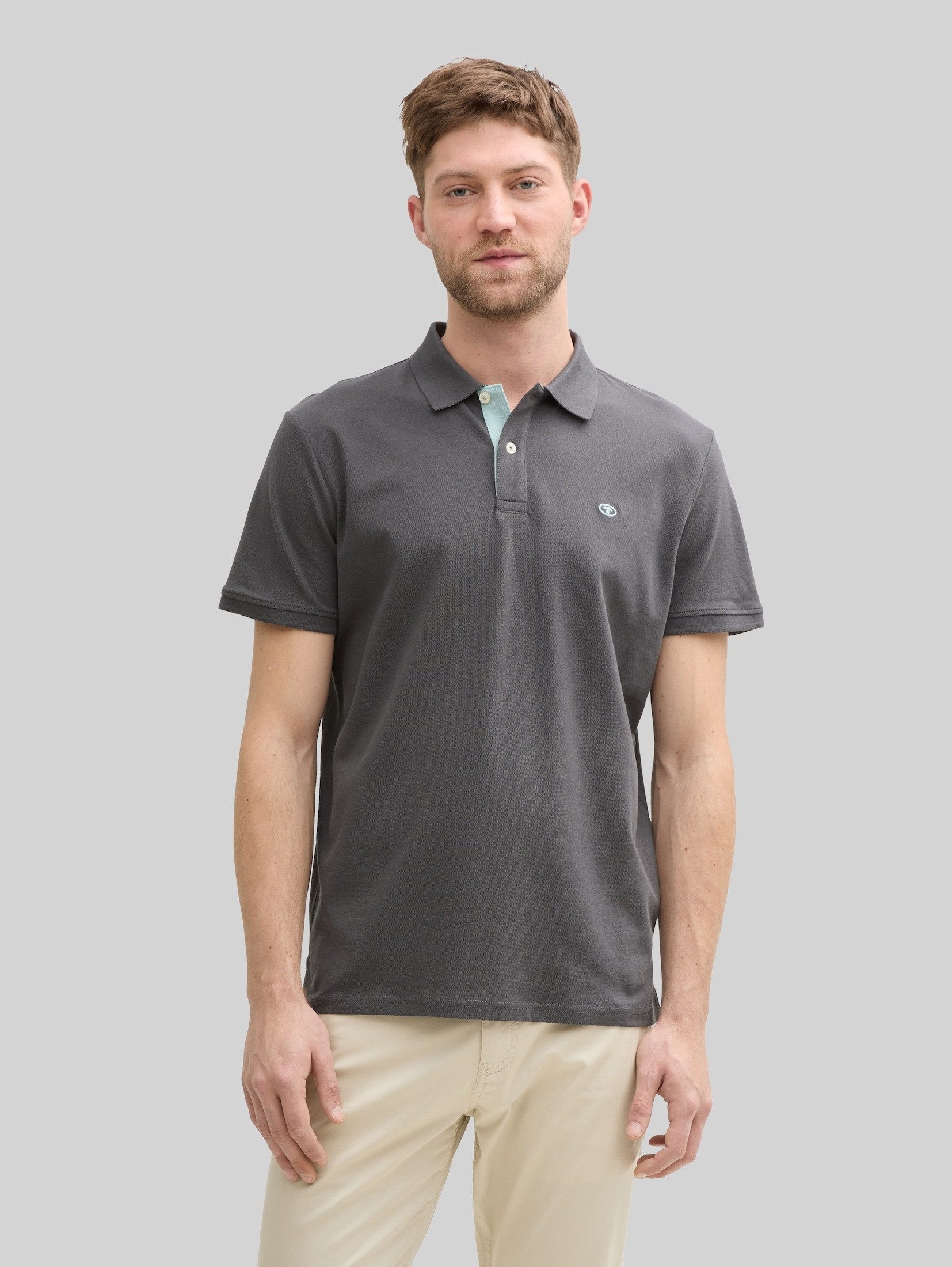 TOM TAILOR Poloshirt Poloshirts (im Einserpack) Piqué Poloshirt aus Baumwolle