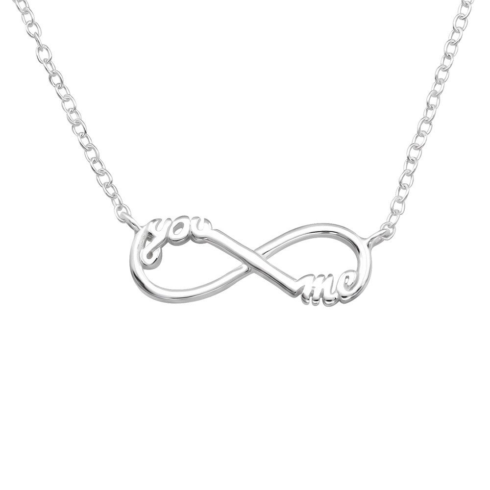Order & Smile Schmuck Kette mit Anhänger Infinity Kette Silber 925 Unendlichkeit Halskette, gestempelt