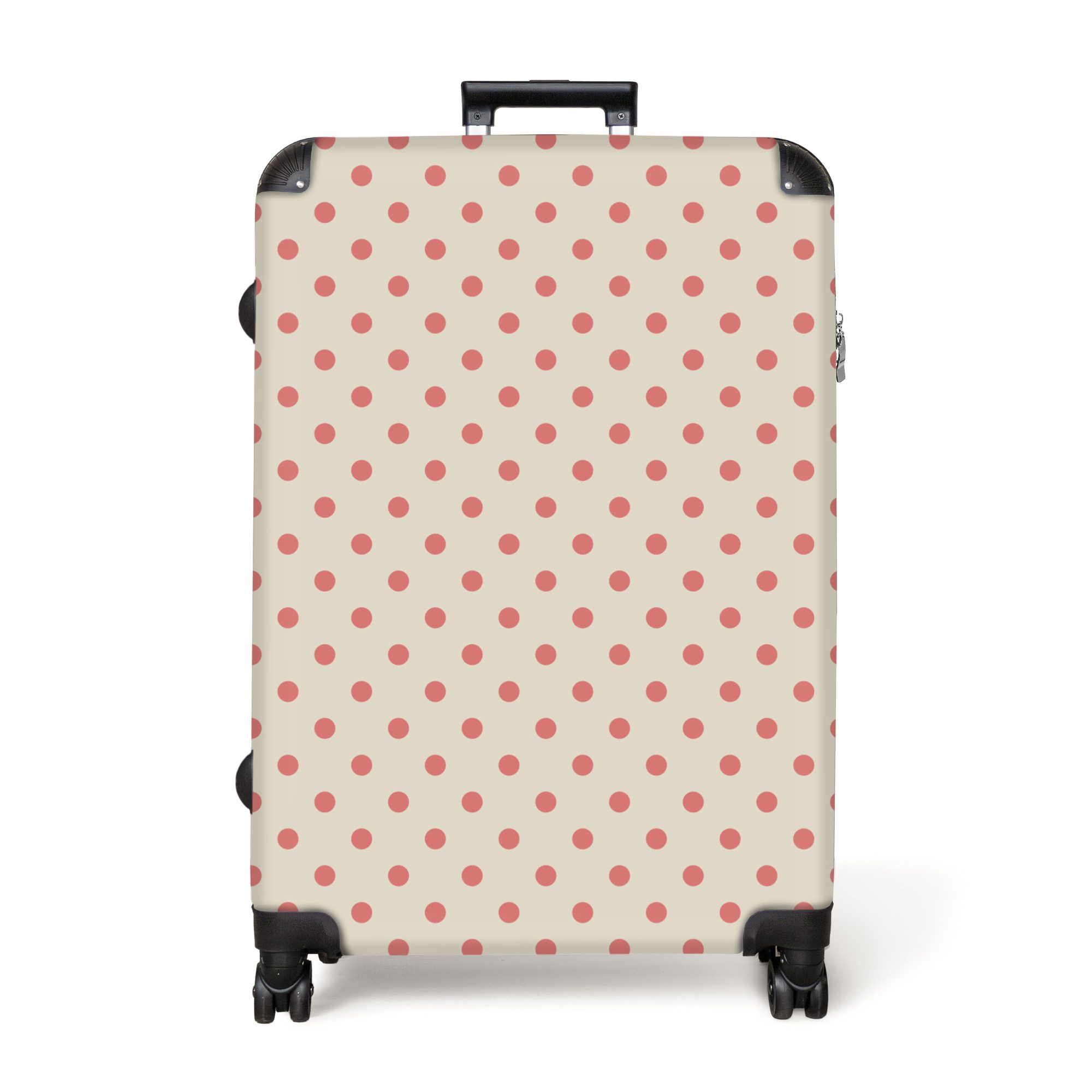 NoBoringSuitcases.com© Hartschalen-Trolley Punkte - Rosa - günstig online kaufen
