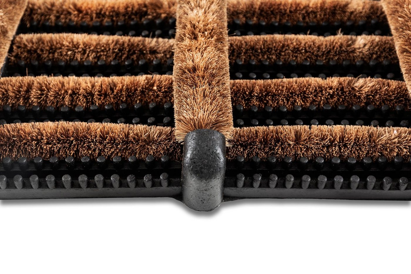 Fußmatte »Gummi Kokos Schuhrille«, Andiamo, rechteckig, Höhe 60 mm, Schmutzfangmatte, In- und Outdoor geeignet-kaufen