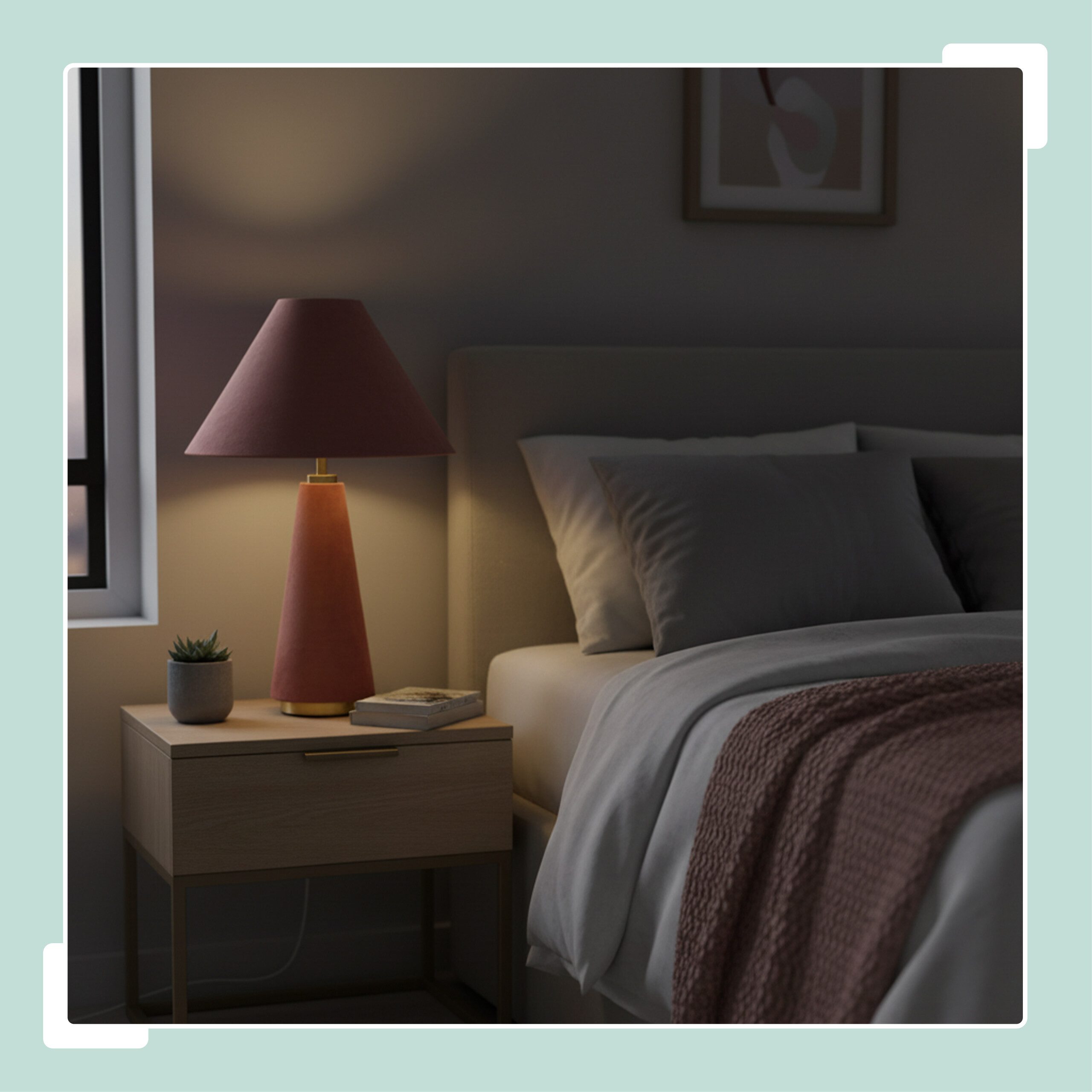relaxdays Nachttischlampe Tischlampe mit Samtschirm, Ein-/Ausschalter, ohne Leuchtmittel, A