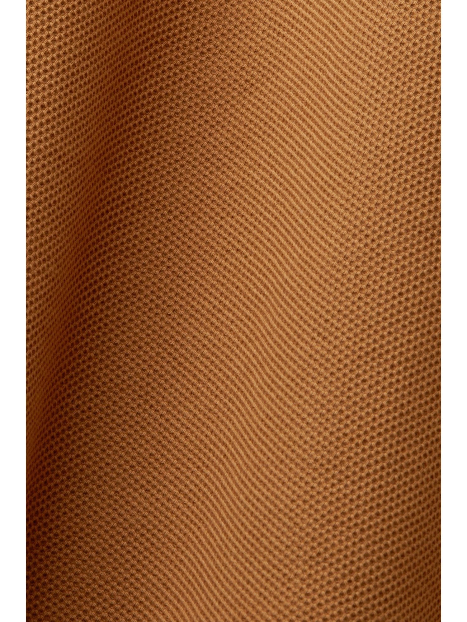 % Poloshirt Glitzer, Piqué-Poloshirt mit Esprit 100 Baumwolle CAMEL