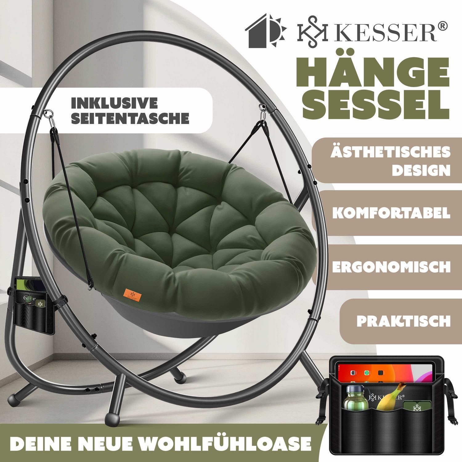 KESSER Hängesessel Bali Hängesessel mit Gestell günstig online kaufen