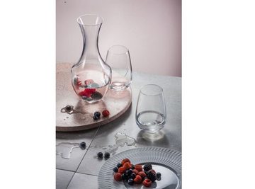 Crystalex Gläser-Set Giselle Kristallglas zwei Wassergläser + eine Karaffe, 3er Set, Kristallglas