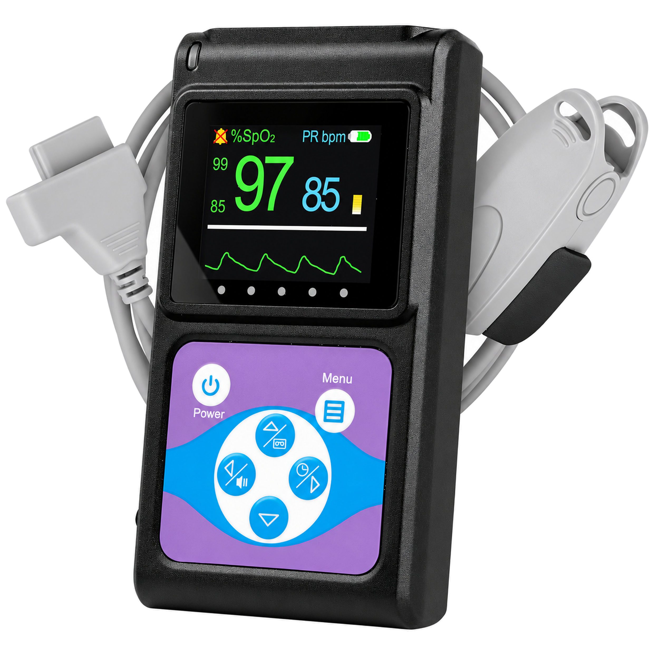pulox Pulsoximeter PO-650A Handheld Puls- und SpO2-Messgerät mit Sensor