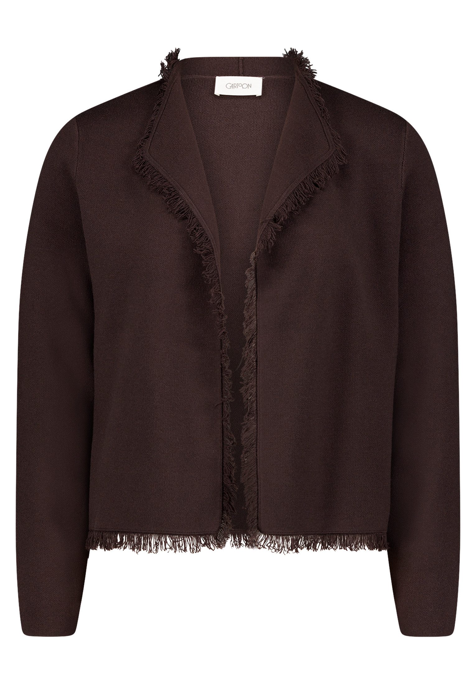 Cartoon Strickjacke Damen mit Fransen (1-tlg)