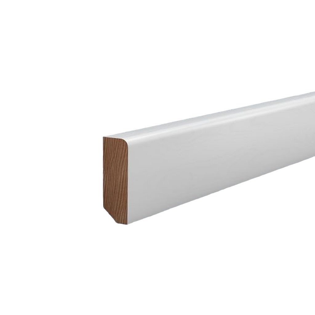 Südbrock Sockelleiste Sockelleiste weiß 20 x 58 Holz Buche Lackiert Fußleiste RAL 9010, L: 240 cm, H: 5.8 cm, 1-St.