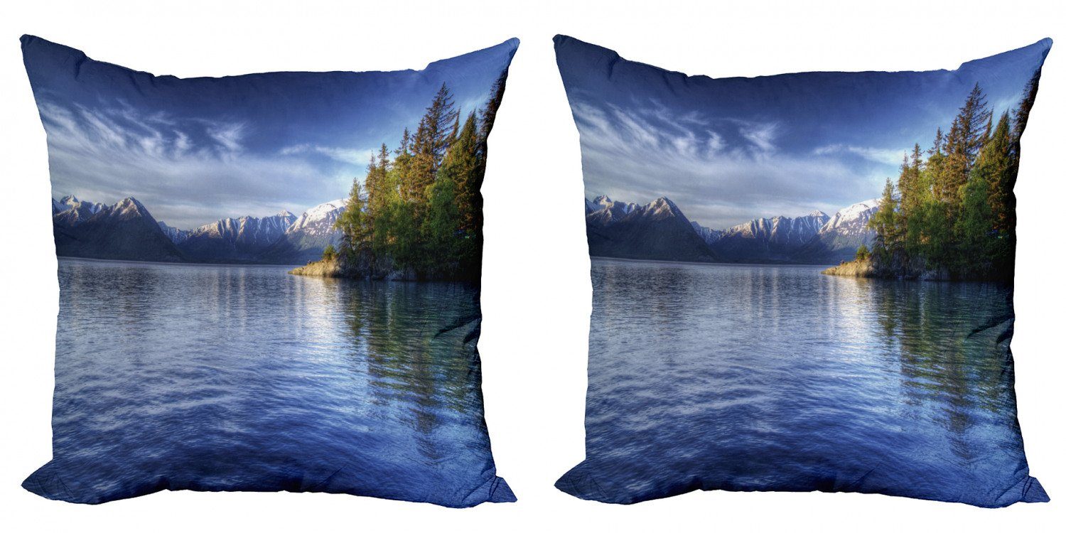 Kissenbezüge Modern Accent Doppelseitiger Digitaldruck, Abakuhaus (2 Stück), Alaska Turnagain Arm Lakeside