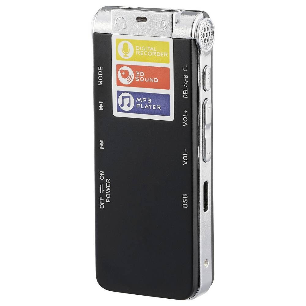 Renkforce RF-DVR-L169 Digitales Diktiergerät Aufzeichnungsdauer (max) 25 h Digitales Diktiergerät