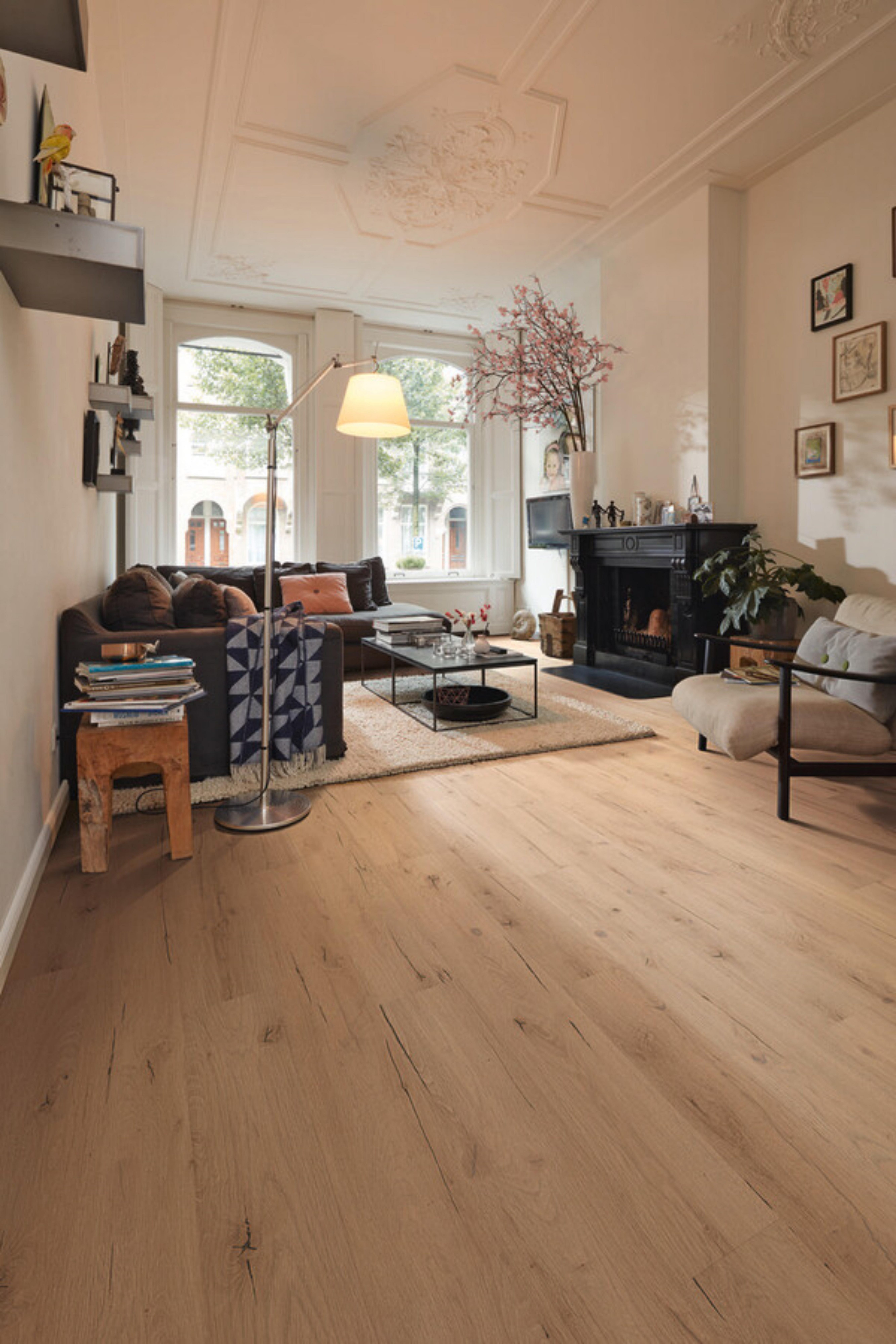 Laminat 6258 LC 55S >RISSEICHE Hell< mit Trittschall, 1.288 x 198 x 8,5 mm