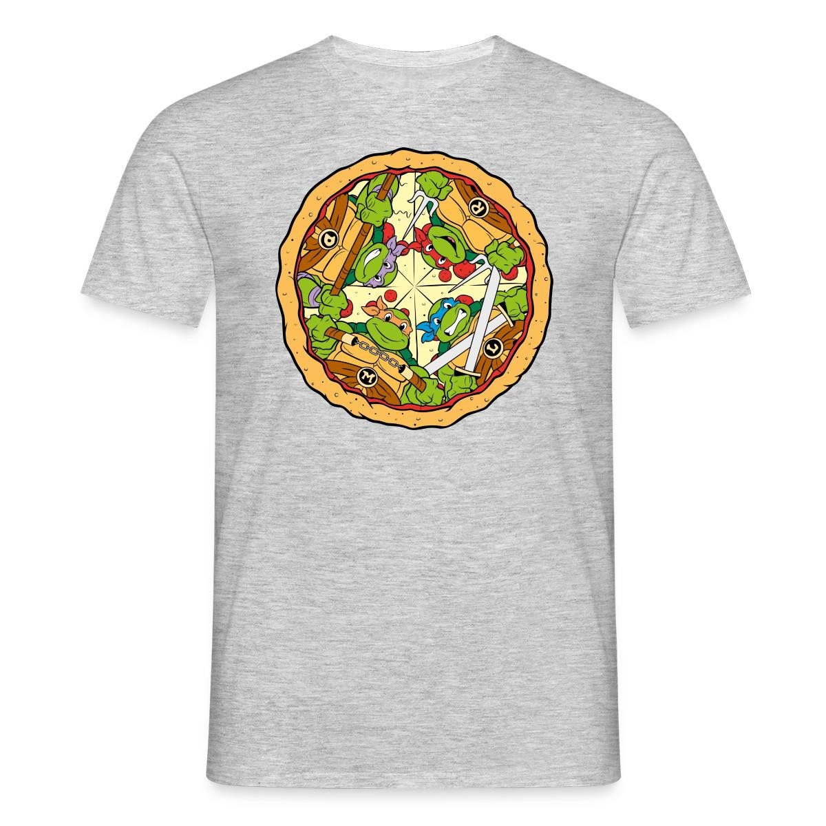 T-Shirt Teenage Mutant Ninja Turtles Pizza Logo Männer T-Shirt