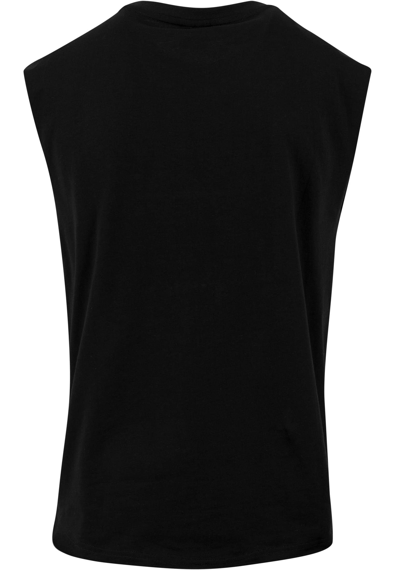 (1-tlg) Sleeveless URBAN Edge Herren CLASSICS Tee black Open T-Shirt