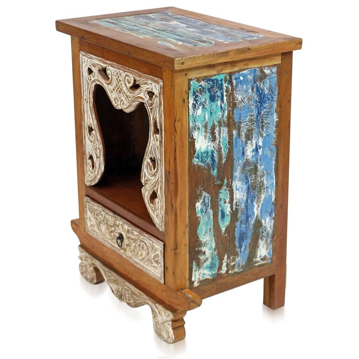 Unterschrank mit Schrank 80 Oriental Handarbeit Altar (1-St) Mehrfarbig Galerie Vintage Öffnung cm look