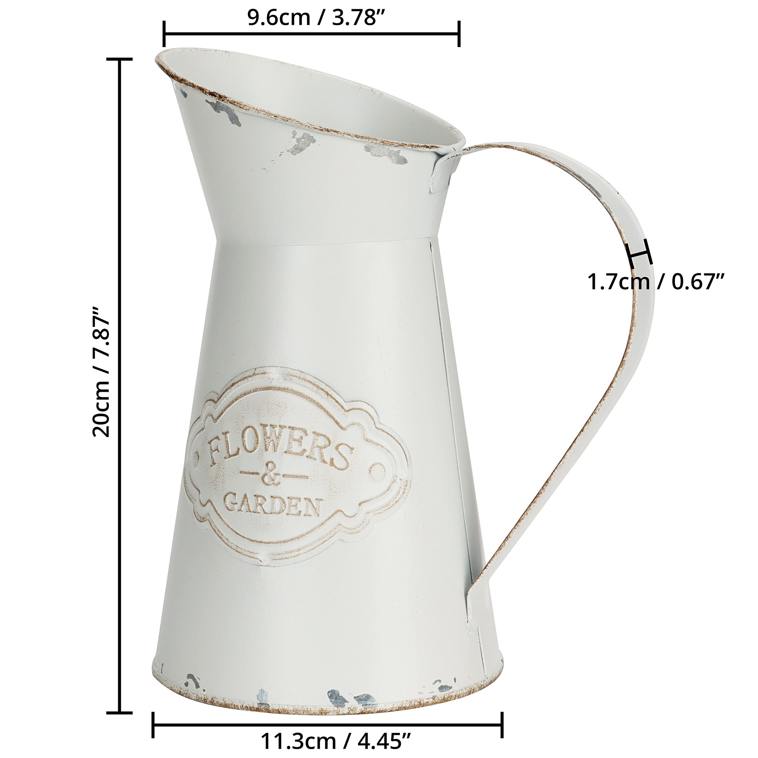 Belle Vous Dekovase Rustikale Metall Blumenvase - Vintage Shabby Chic (1 St günstig online kaufen