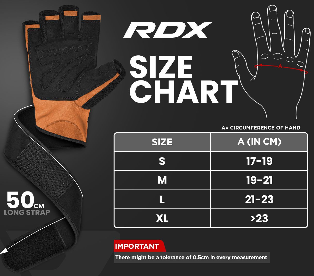 RDX Trainingshandschuhe RDX Fitness Handschuhe Trainingshandschuhe Lang Handgelenkstütze Sport